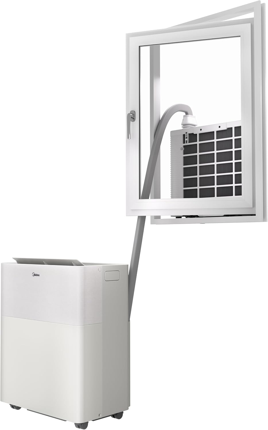 Midea PortaSplit-E Mobile Air Conditioner, Cooling A++/Heating A+, 12000 BTU 3.5 kW, Mini Split Air Conditioning, Peach, for Rooms up to 42 m² / 105 m³, Only 39 dB(A) in Silent Mode [Energy Class A++]